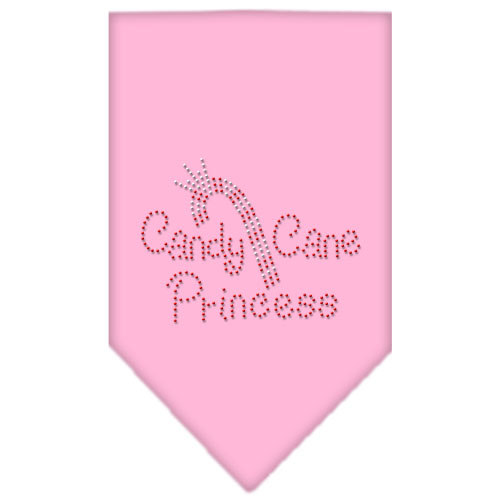 Candy Cane Princess Rhinestone Bandana Light Pink Small